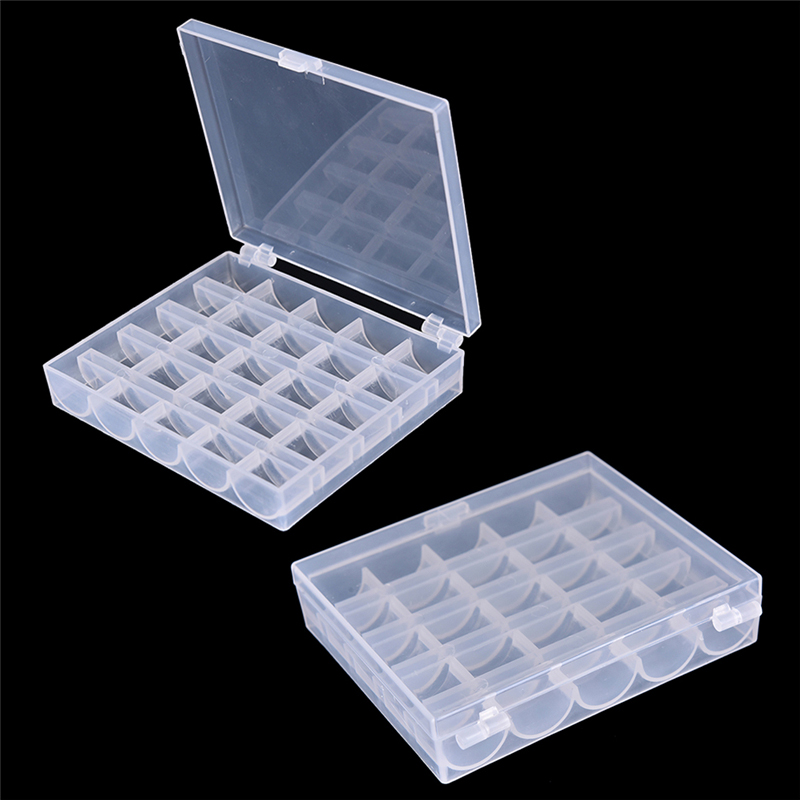 Bobbin Organizer Box - 25 Gulungan Bobbin Kosong, Kotak Penyimpanan