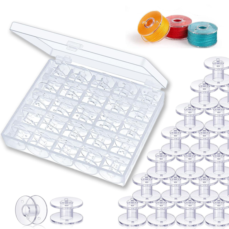 Bobbin Organizer Box - 25 Buah Set Gelendong Benang Bawah