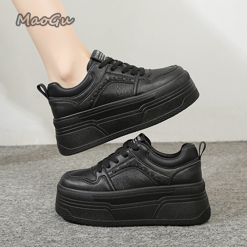 Sewing Garment - Sepatu Sneakers Putih Platform Penambah Tinggi