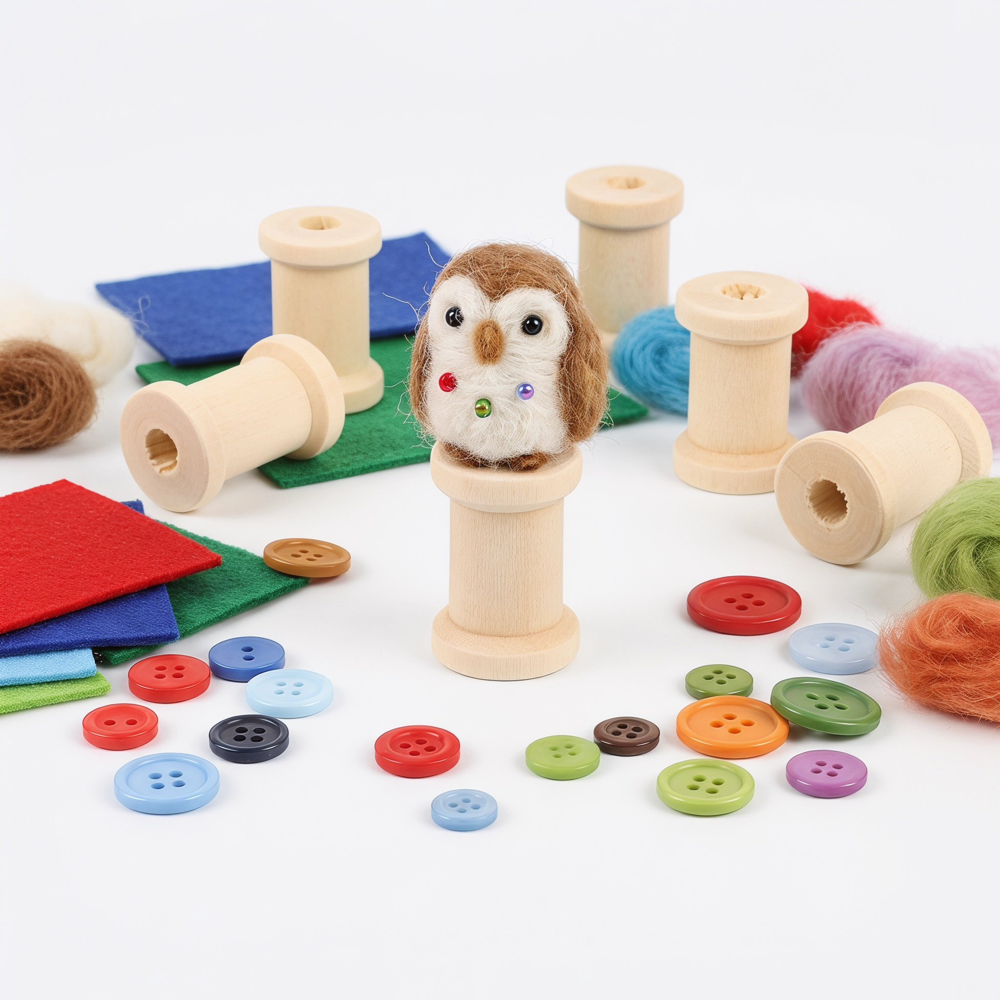 Thread Bobbins Empty - 100 buah Gulungan Benang Kayu Kosong,