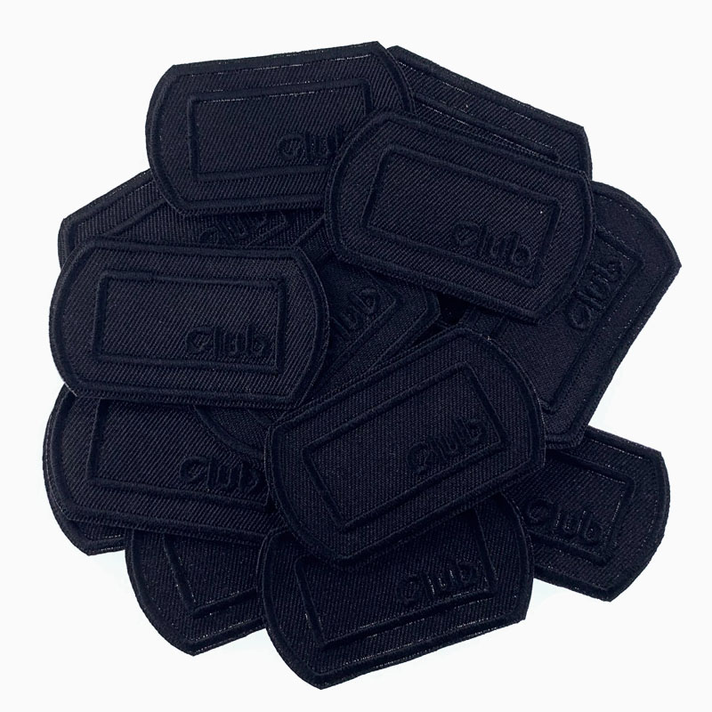 Velcro Sew On - 5Pcs Hitam Patch untuk Pakaian Besi