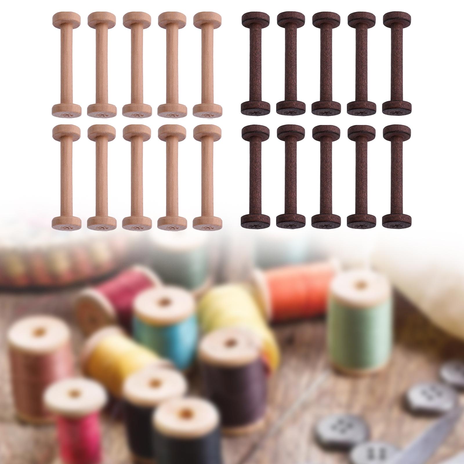 Thread Bobbins Empty - Bobbin Kayu 10pcs, Permukaan Halus, Gulungan