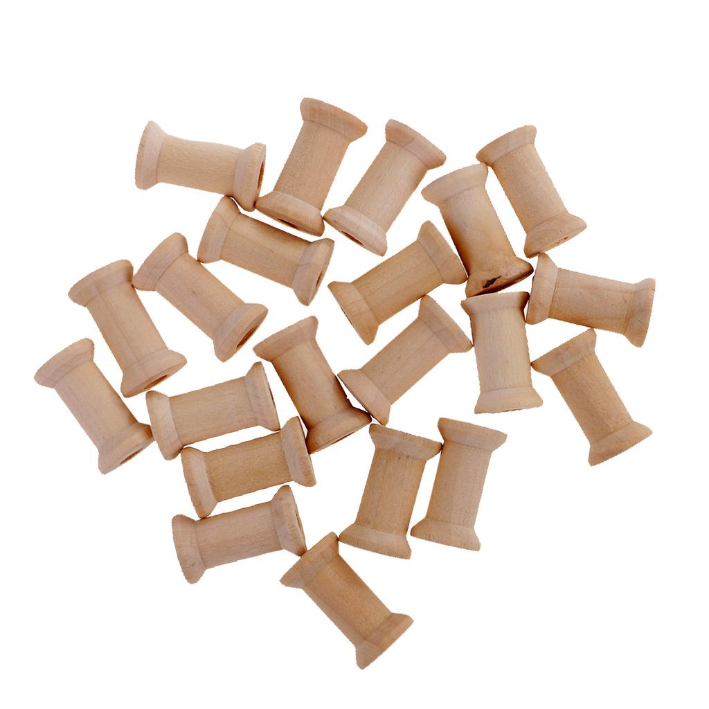 Thread Bobbins Empty - Set Bobin Kayu Kosong 20 Buah