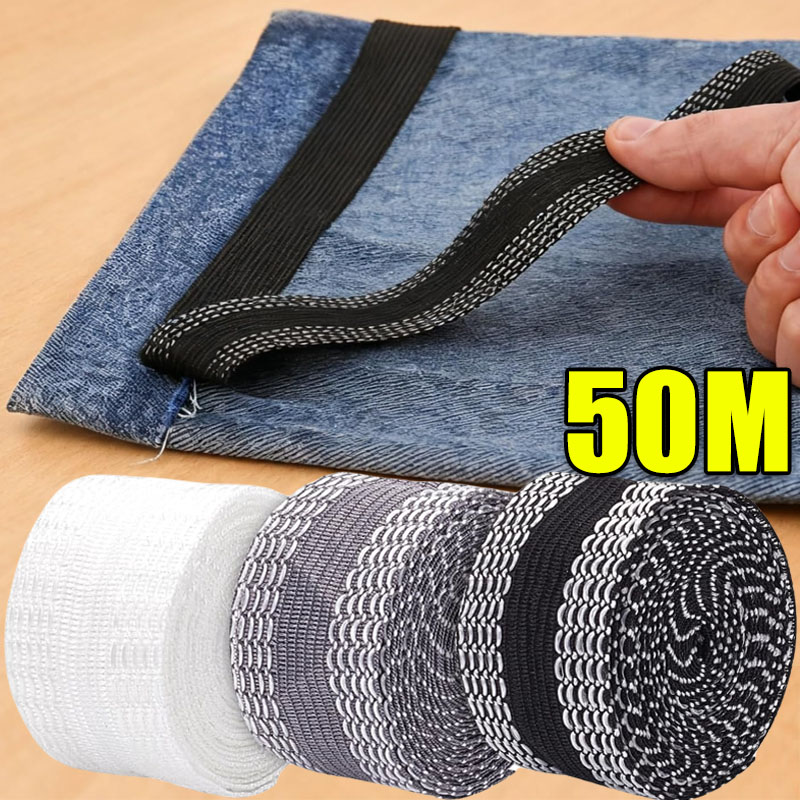 Interfacing Iron On - Pita Perekat Pinggir Celana 50M, Pita