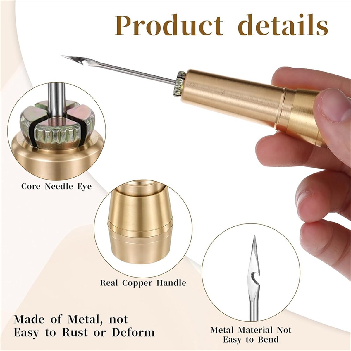 Sewing Kit - 9pcs Kit Jarum Jahit Kulit dengan