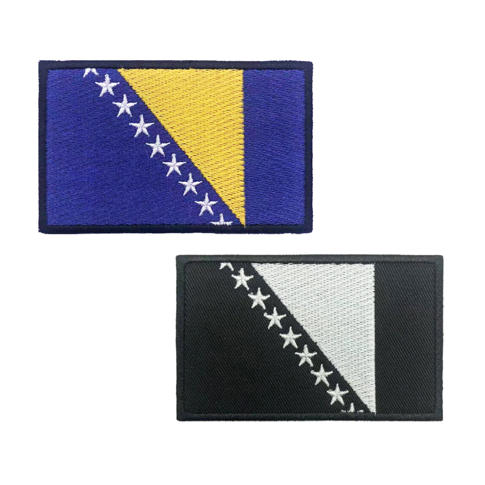 Velcro Sew On - 1 buah bendera bilah Patch Bosnia