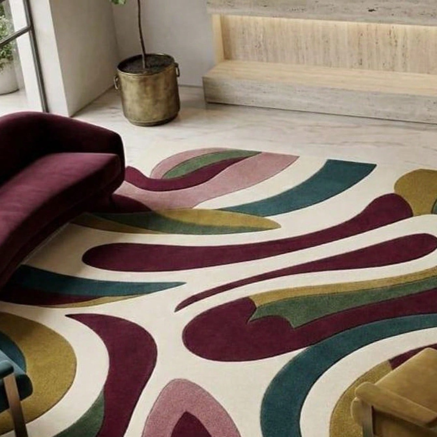 Century Textile & Sewing Supply By Owner - Karpet Bermotif Abstrak, Karpet Gaya Modern