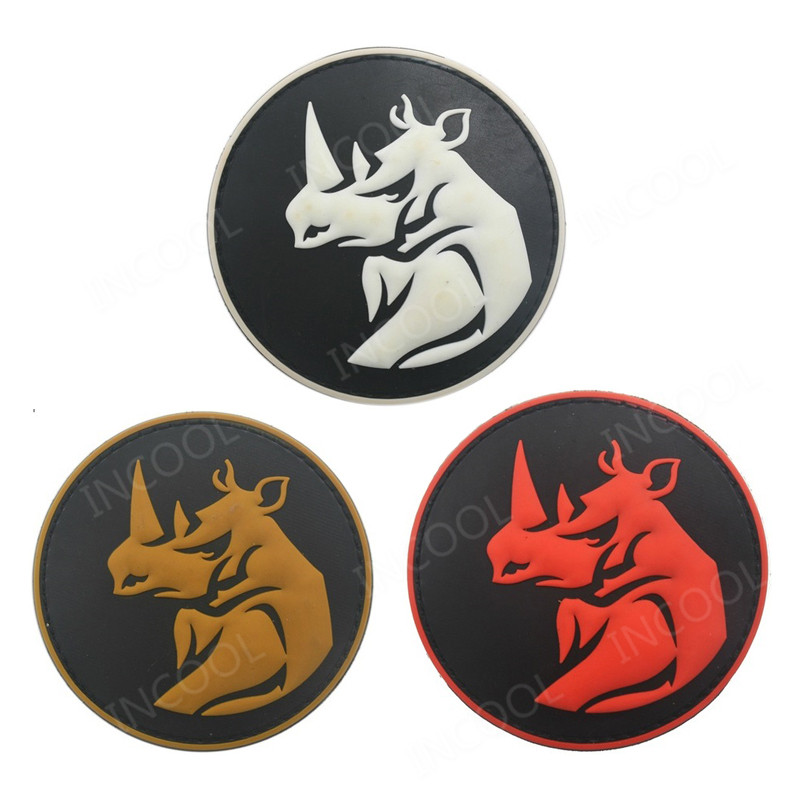 Velcro Sew On - Rhino Head PVC Patch taktis Hook