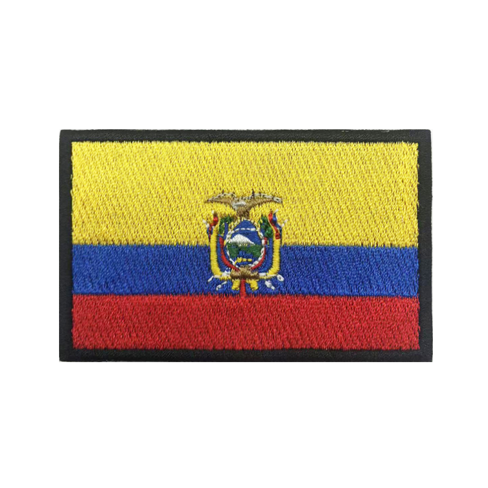 Velcro Sew On - 1 buah bendera Ekuador orang Ekuador