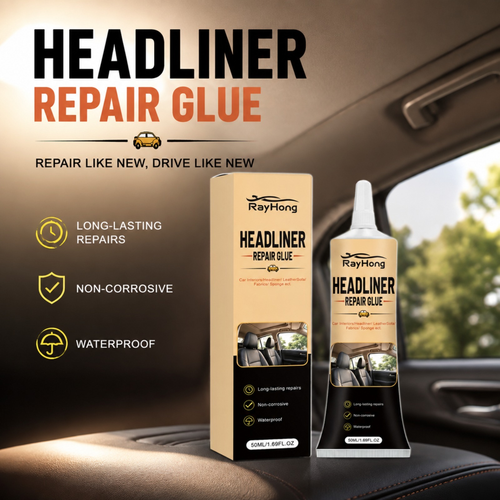 Lem Perbaikan Headliner, Perek - Fabric Glue Bond ulasan dan harga
