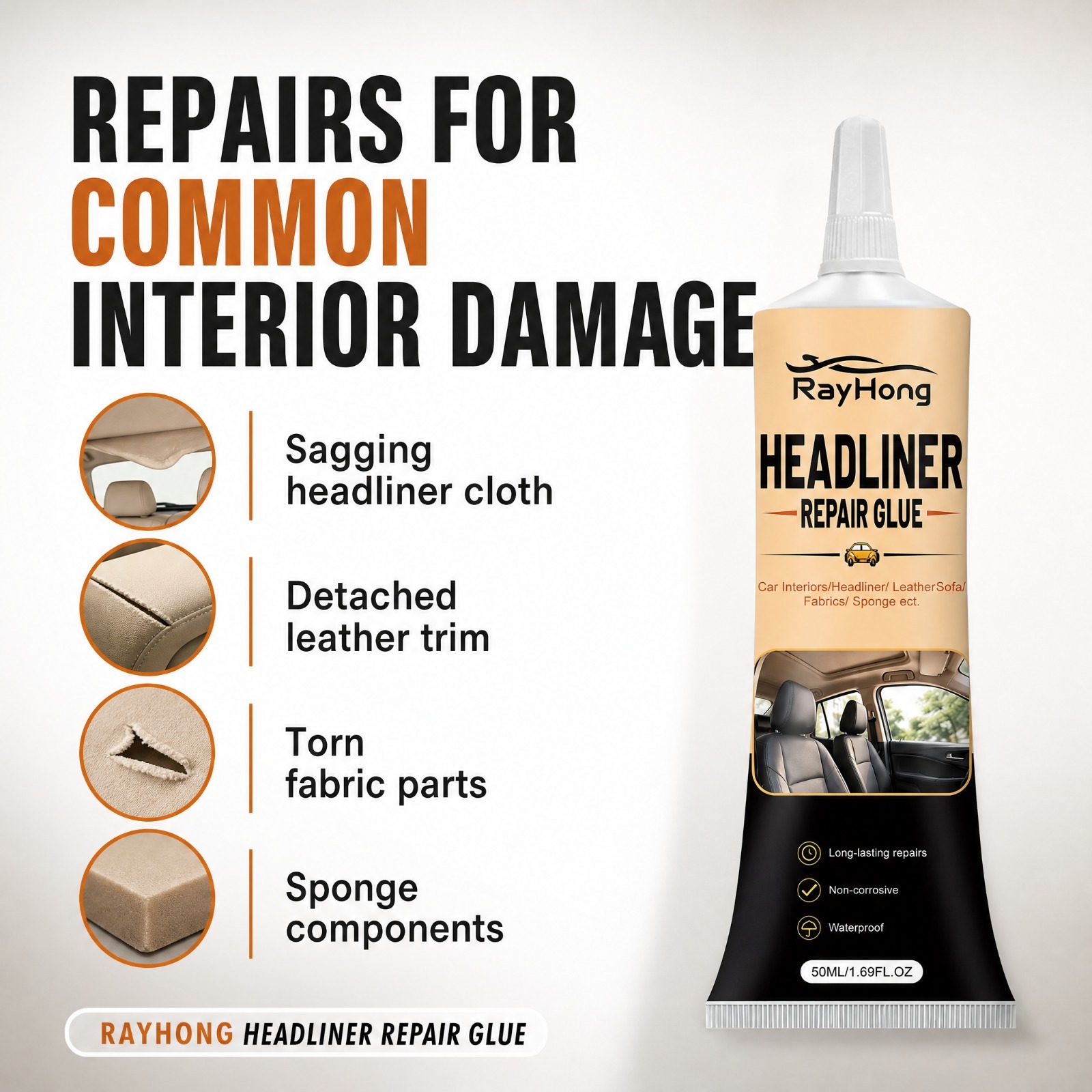 Lem Perbaikan Headliner, Perek - Fabric Glue Bond ulasan dan harga