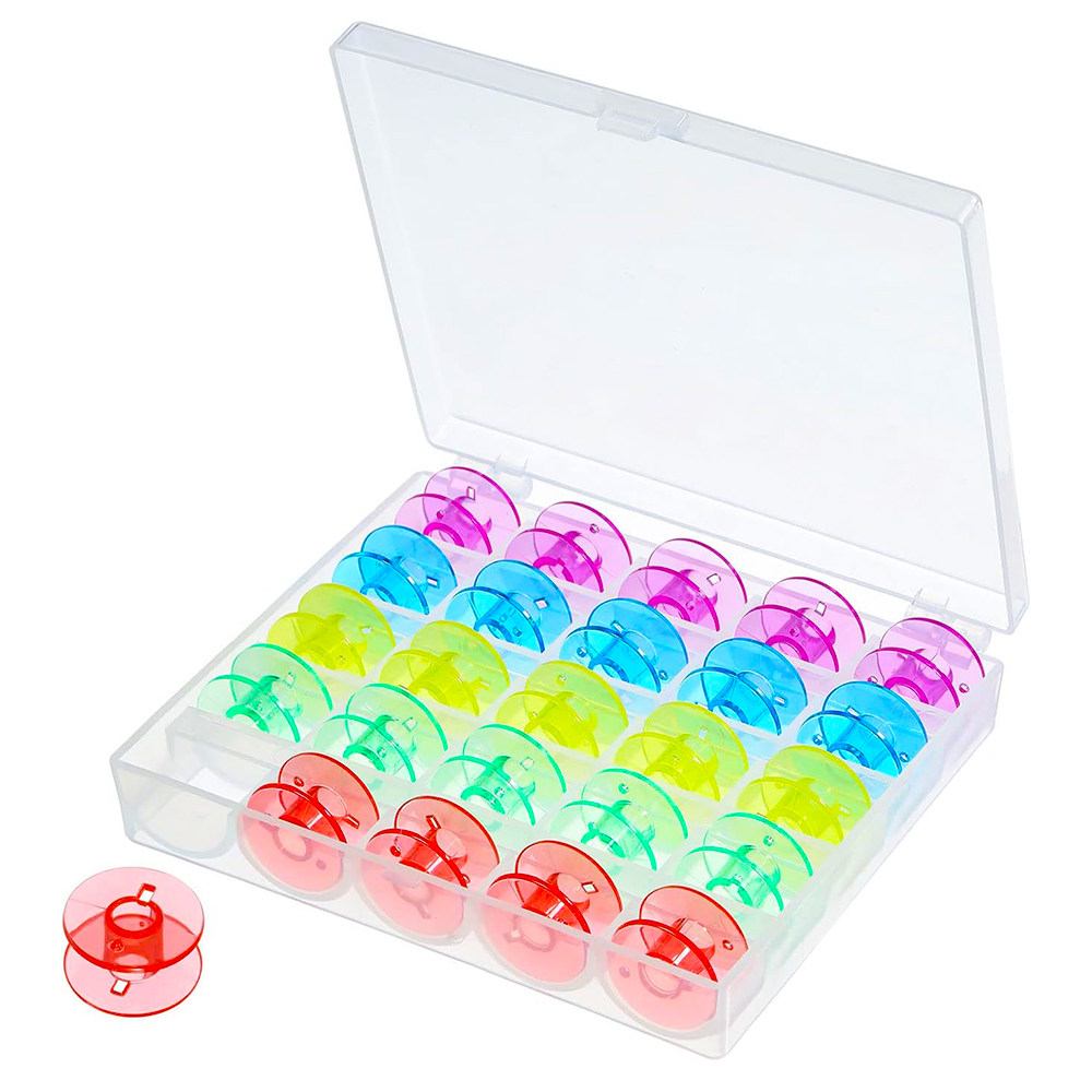 25 buah/set benang plastik kum - Bobbin Organizer Box ulasan dan harga