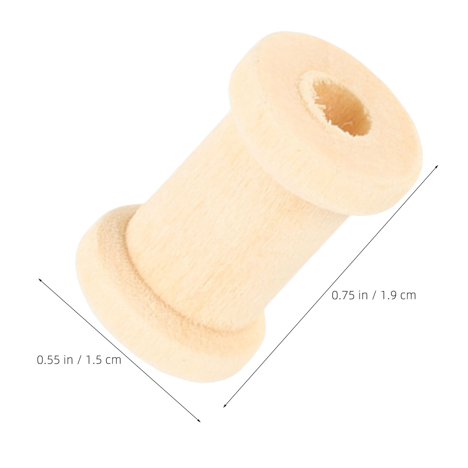 100 buah Gulungan Benang Kayu  - Thread Bobbins Empty ulasan dan harga