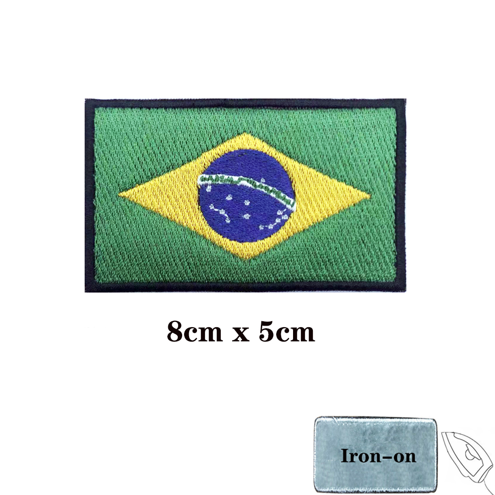 Bendera Brasil Patch Brasil Ar - Velcro Sew On ulasan dan harga