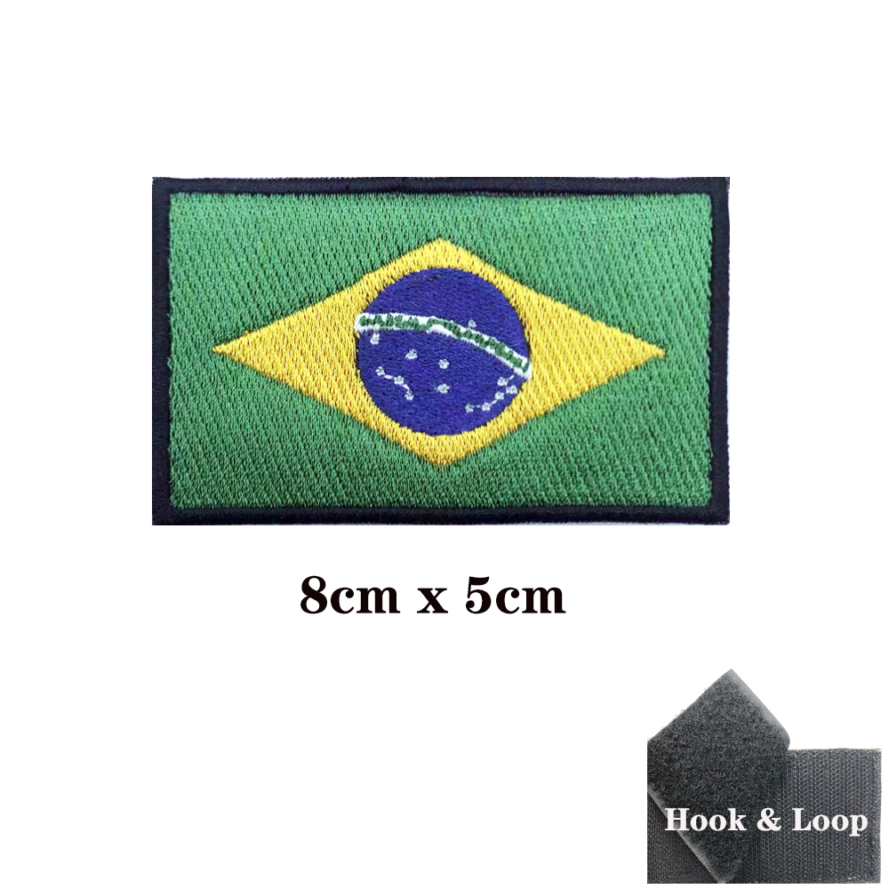 Bendera Brasil Patch Brasil Ar - Velcro Sew On ulasan dan harga