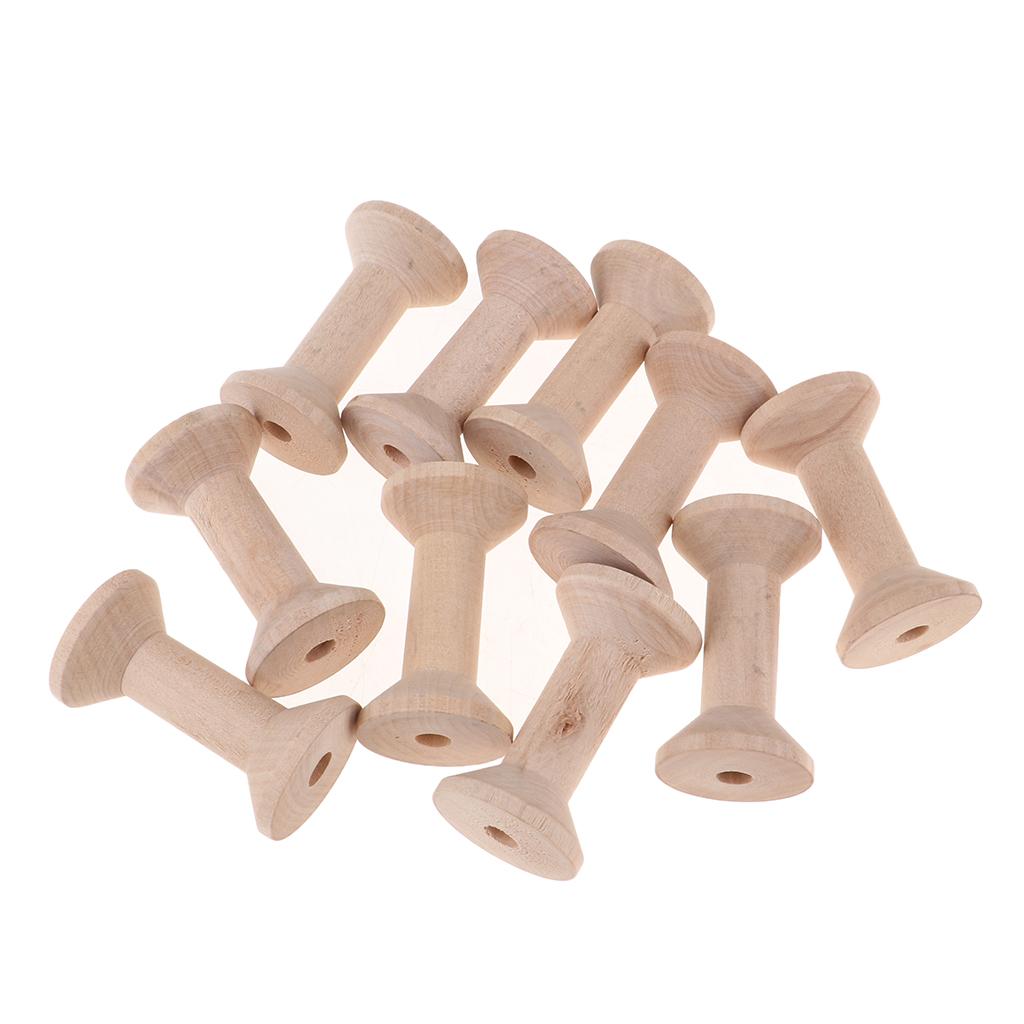 Gulungan benang kayu antik yan - Thread Bobbins Empty ulasan dan harga