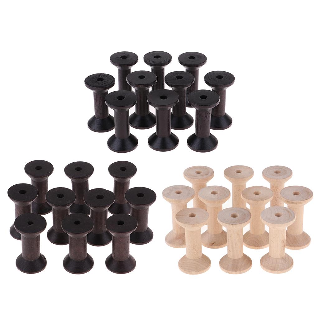 Gulungan benang kayu antik yan - Thread Bobbins Empty ulasan dan harga