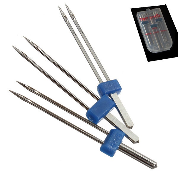 Set Jarum Jahit Kembar 2/3/4mm - Twin Needle Stretch ulasan dan harga