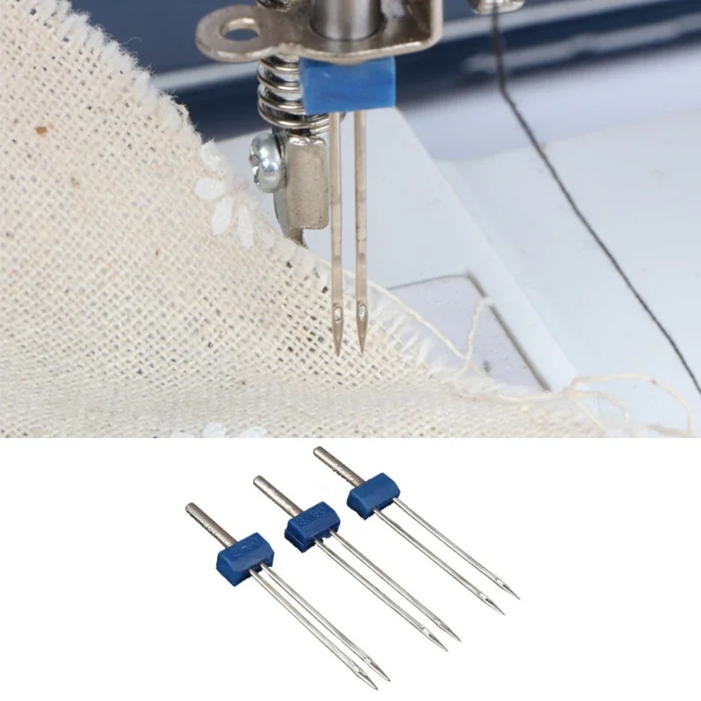 Set Jarum Jahit Kembar 2/3/4mm - Twin Needle Stretch ulasan dan harga