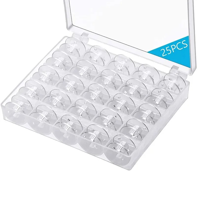 25pcs Set Bobbin Benang Bawah  - Bobbin Organizer Box ulasan dan harga