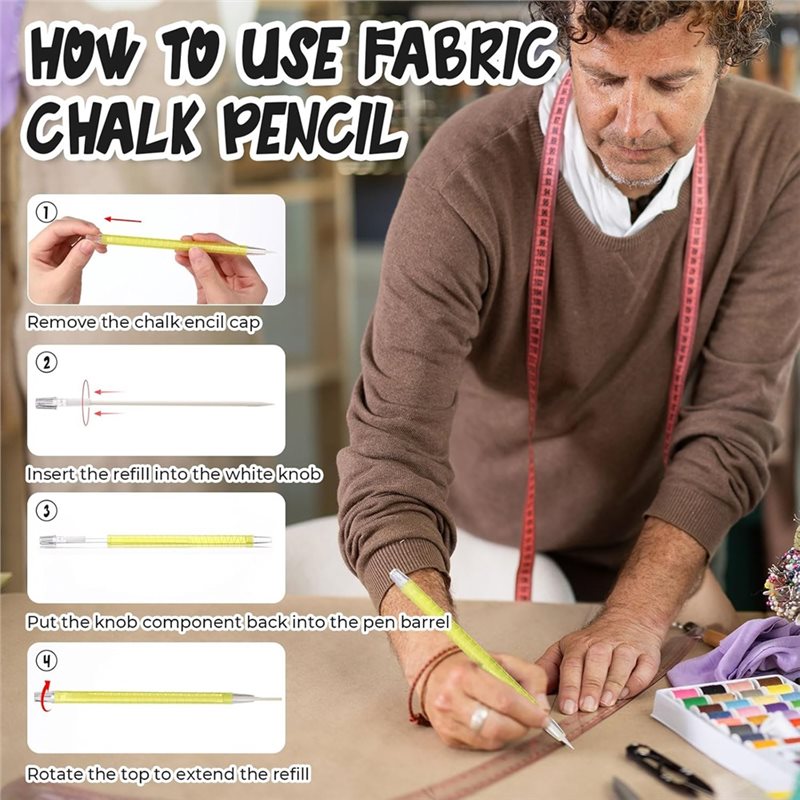 Spidol Kain Isi Ulang Warna Pu - Tailor Chalk Marker ulasan dan harga
