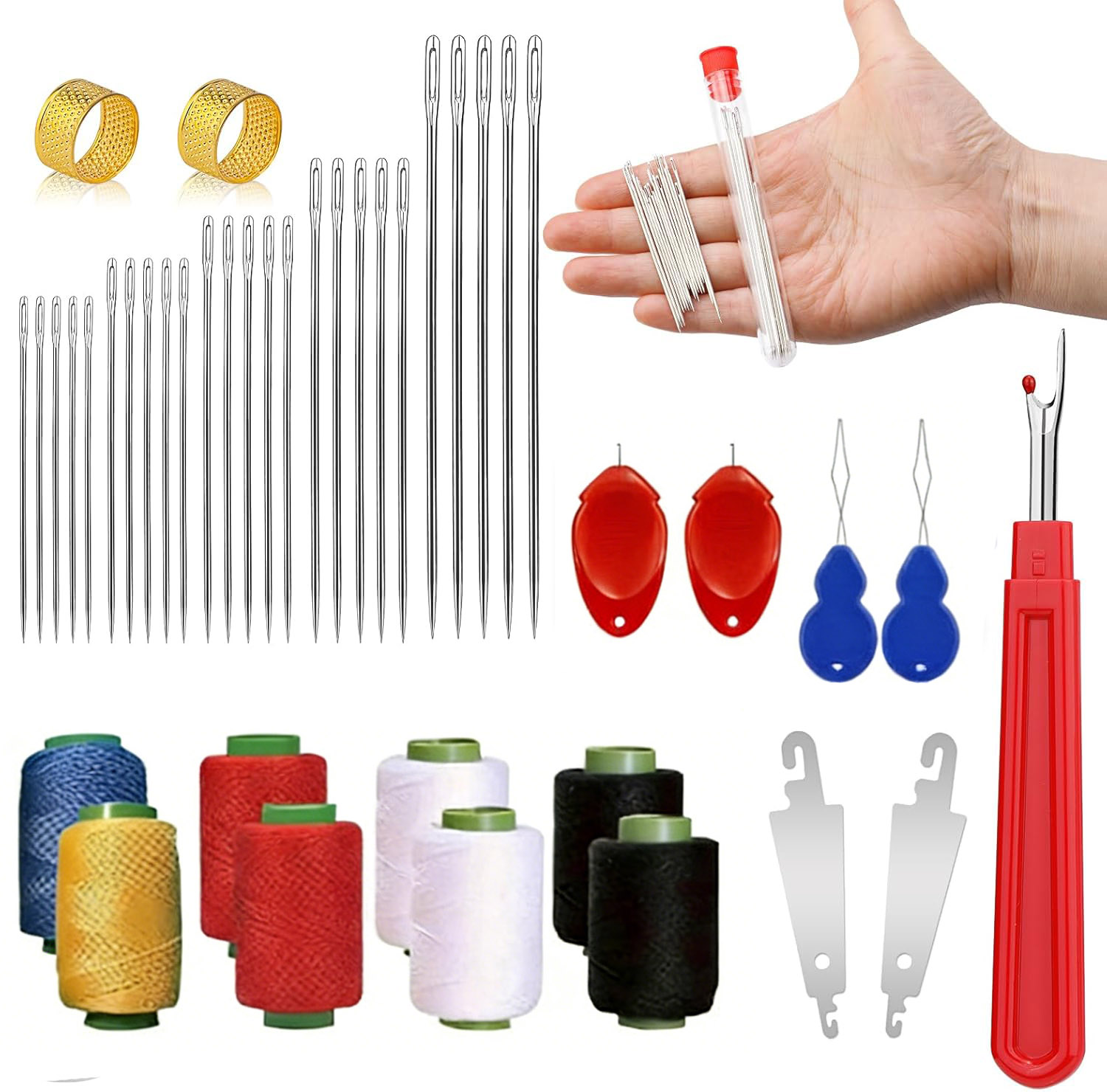 43pcs Set Jarum Jahit Mata Bes - Sewing Kit ulasan dan harga