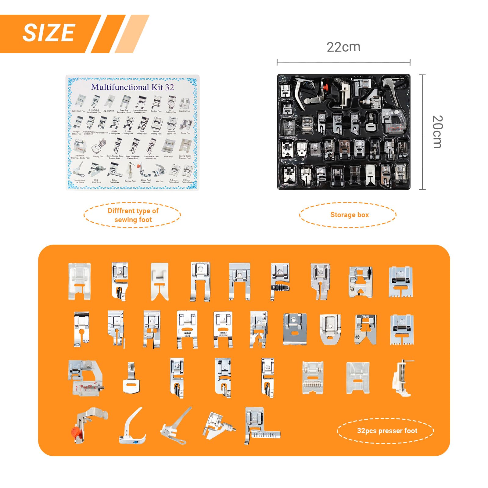 32 in 1 Kit Kaki Penekan Jahit - Sewing Kit ulasan dan harga