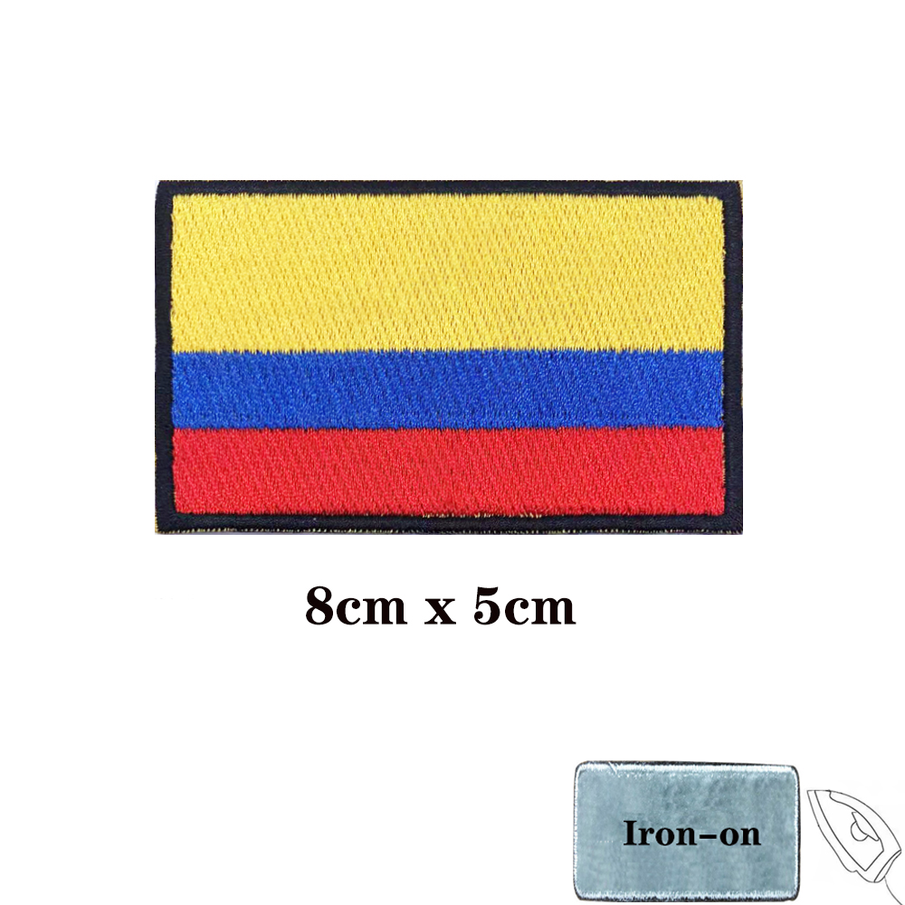 Kolombia bendera Patch Armband - Velcro Sew On ulasan dan harga