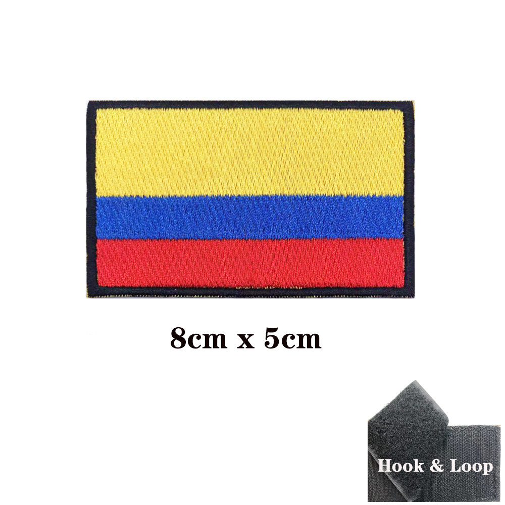 Kolombia bendera Patch Armband - Velcro Sew On ulasan dan harga