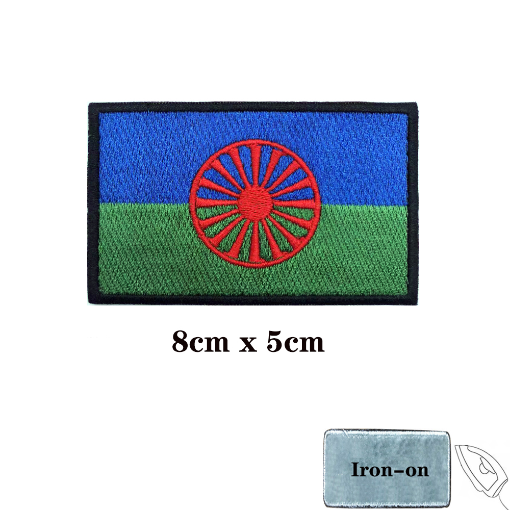 Rom Gypsy Flag Of The Romani P - Velcro Sew On ulasan dan harga