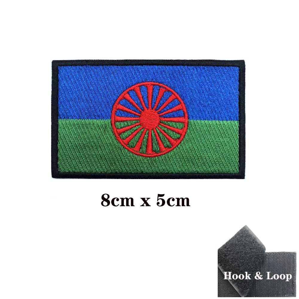 Rom Gypsy Flag Of The Romani P - Velcro Sew On ulasan dan harga