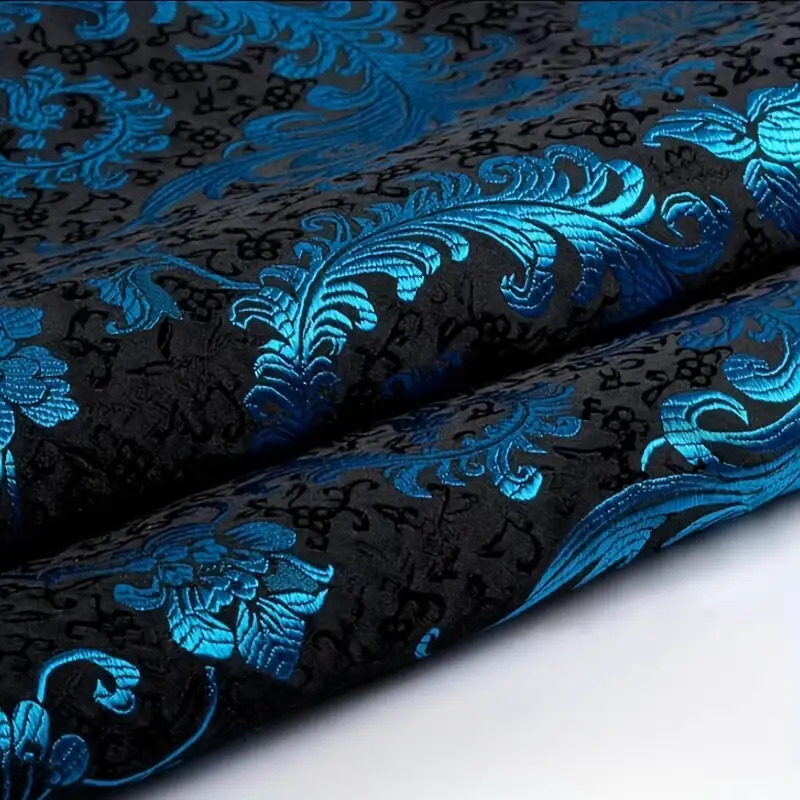 Kain Brokat Ekor Phoenix Biru  - Sewing Garment ulasan dan harga