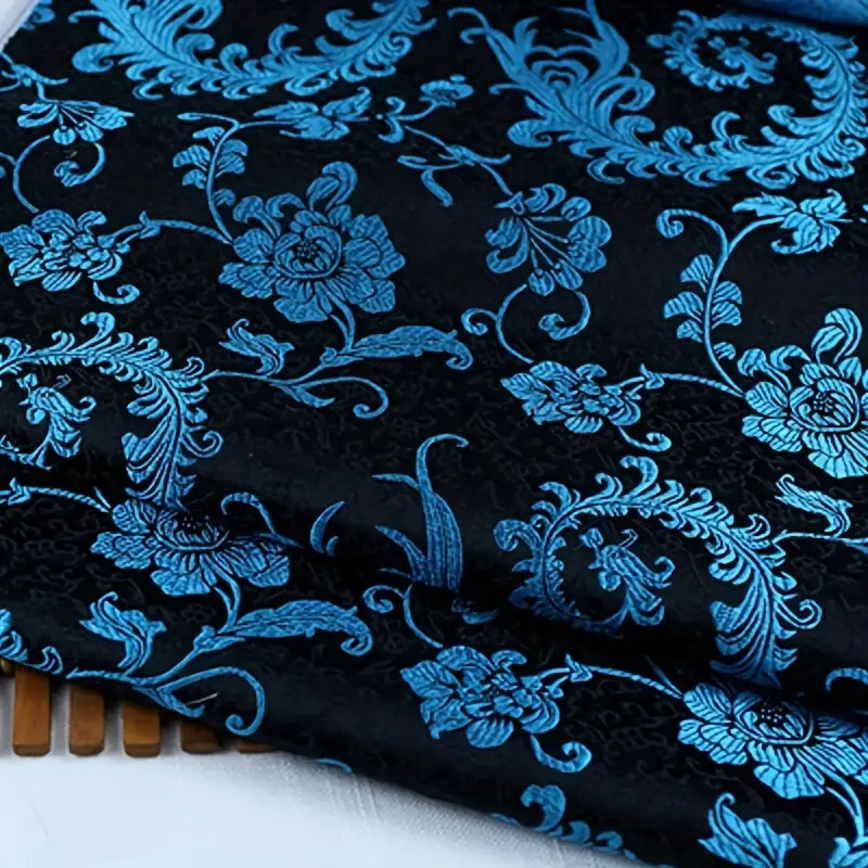 Kain Brokat Ekor Phoenix Biru  - Sewing Garment ulasan dan harga