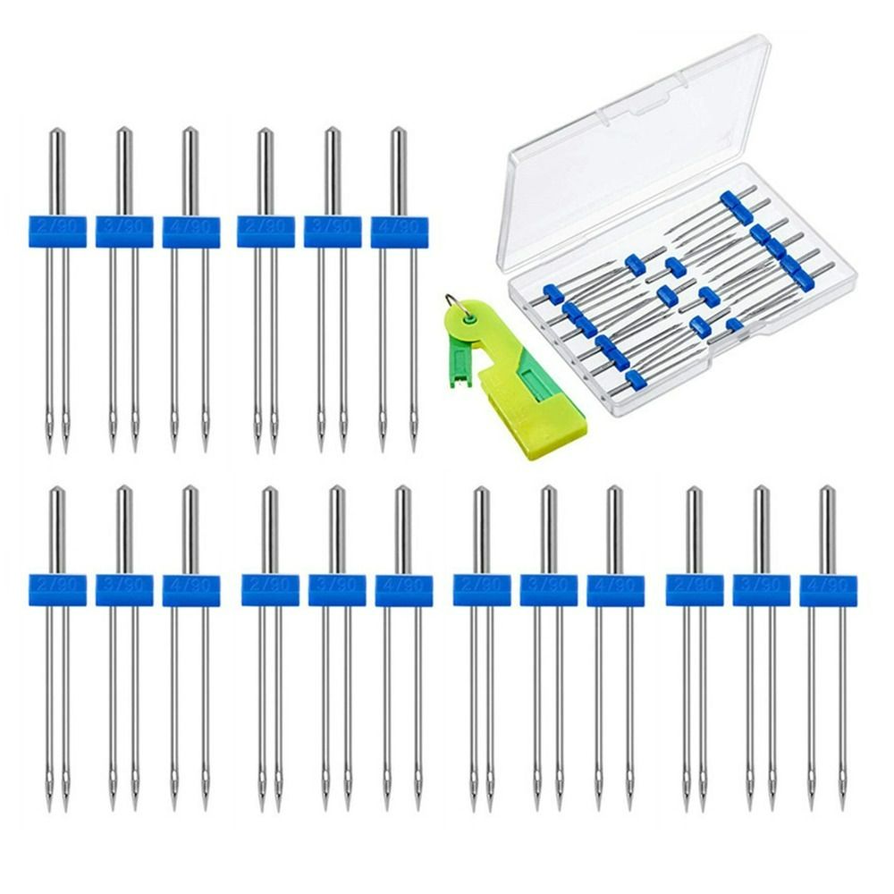 18pcs Jarum Jahit Mesin Jahit  - Twin Needle Stretch ulasan dan harga