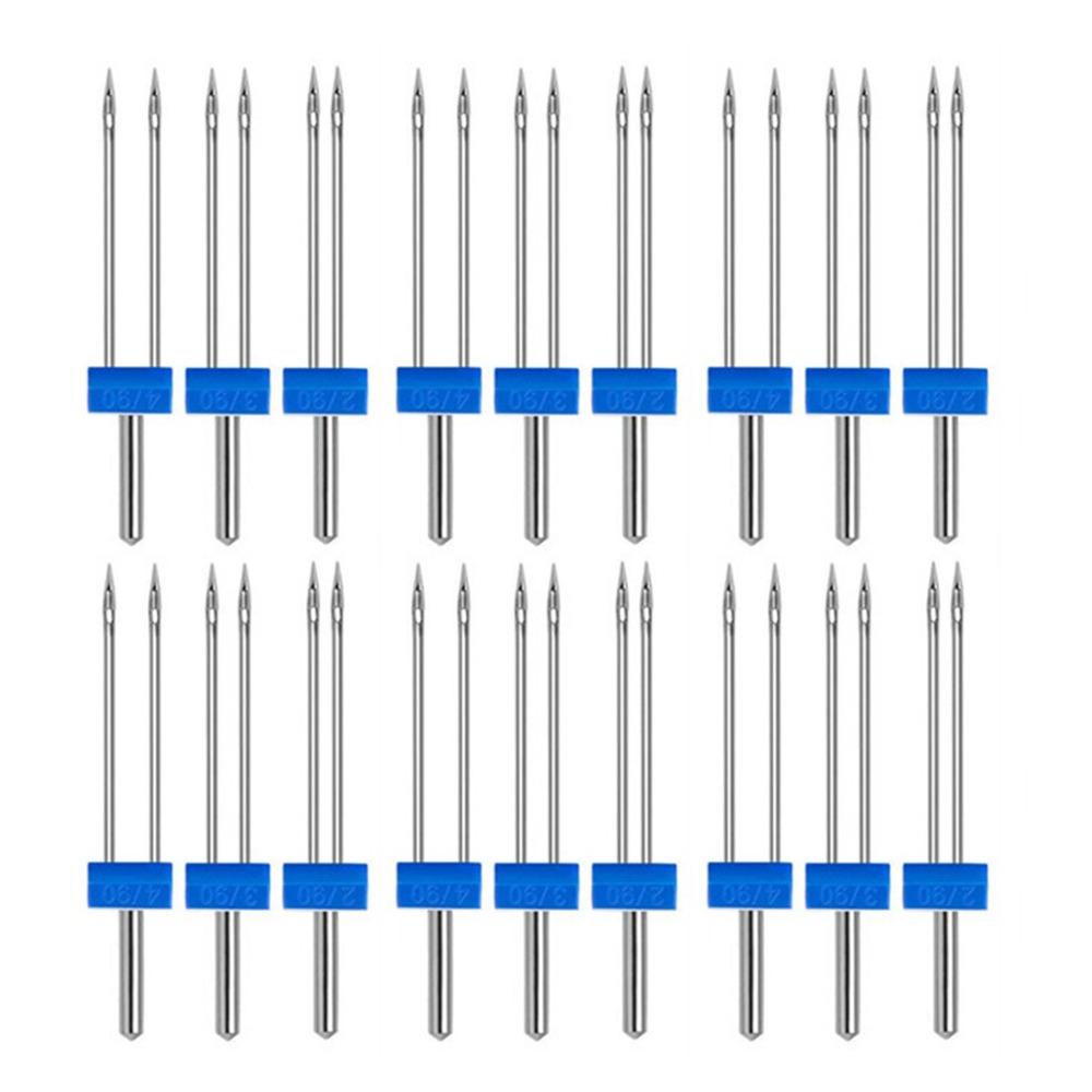 18pcs Jarum Jahit Mesin Jahit  - Twin Needle Stretch ulasan dan harga