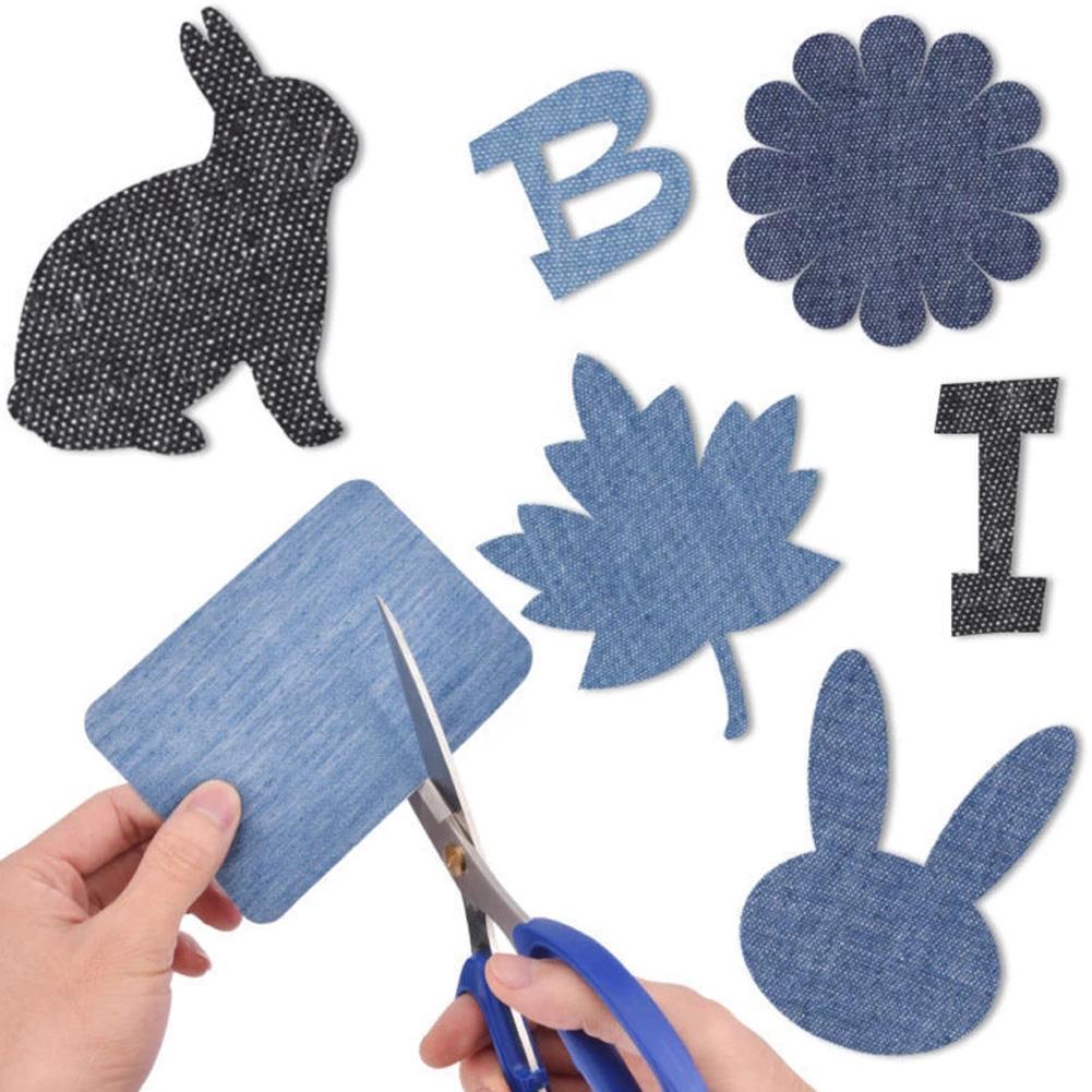 20 buah potongan Denim besi ta - Velcro Sew On ulasan dan harga