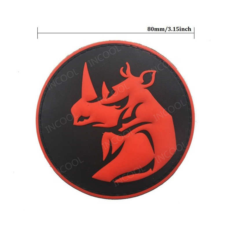 Rhino Head PVC Patch taktis Ho - Velcro Sew On ulasan dan harga