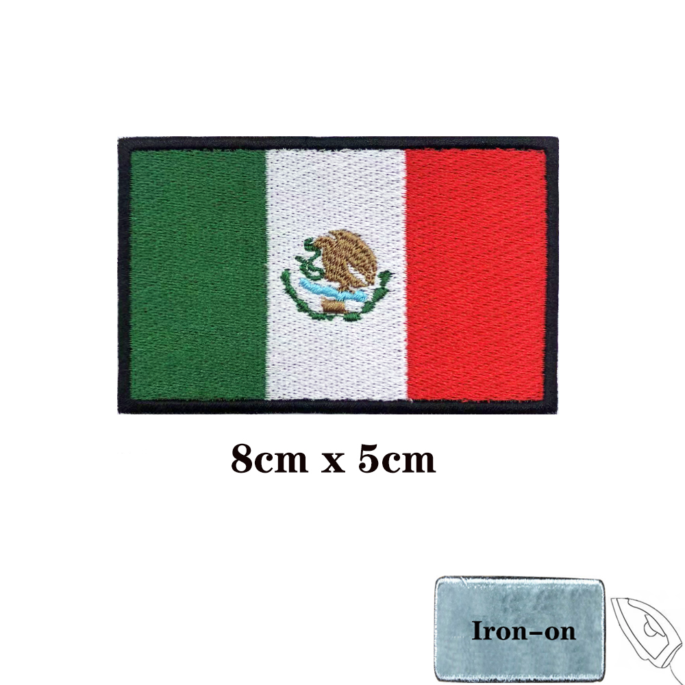 Bendera Meksiko Patch Meksiko  - Velcro Sew On ulasan dan harga