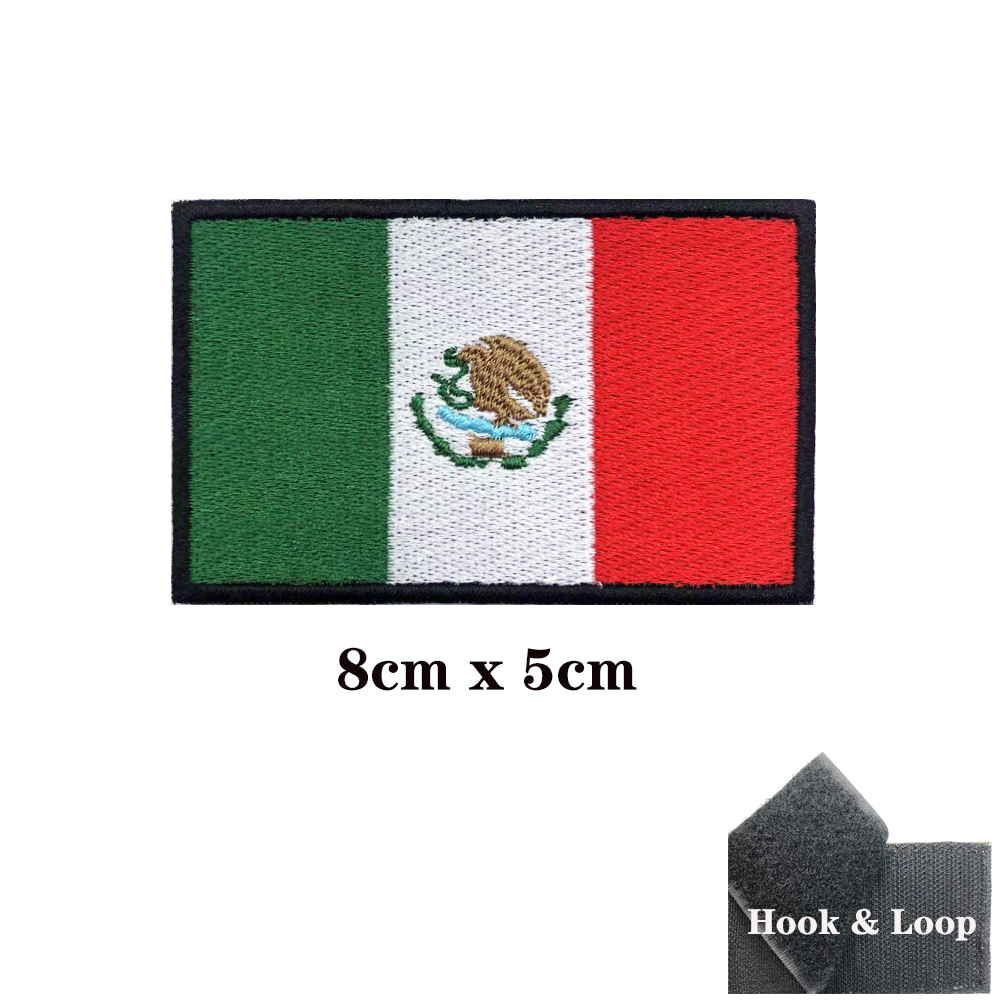 Bendera Meksiko Patch Meksiko  - Velcro Sew On ulasan dan harga