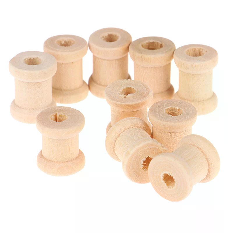 100 buah Gulungan Benang Kayu  - Thread Bobbins Empty ulasan dan harga